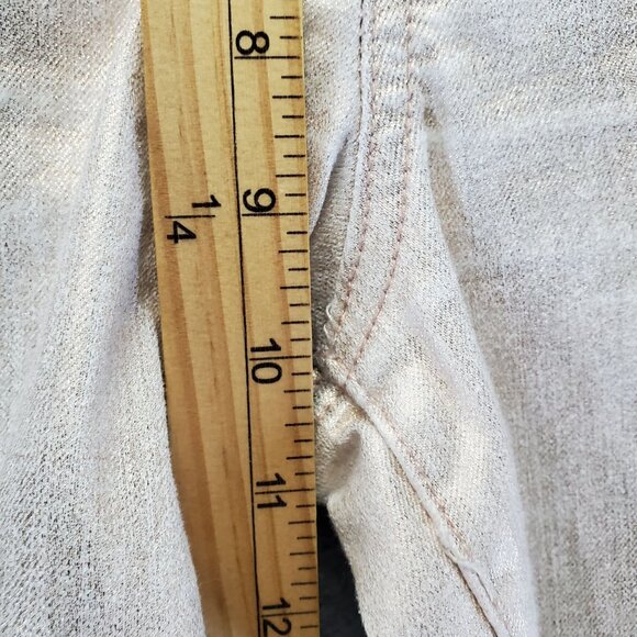 Versona Jeans Womens 29 Gold Shimmer Contemporary Metallic Stretch Skinny Denim - Picture 6 of 11